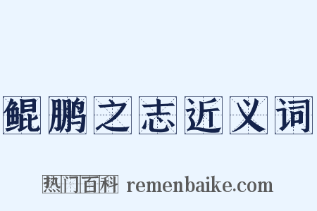 鲲鹏之志近义词是什么意思的图片